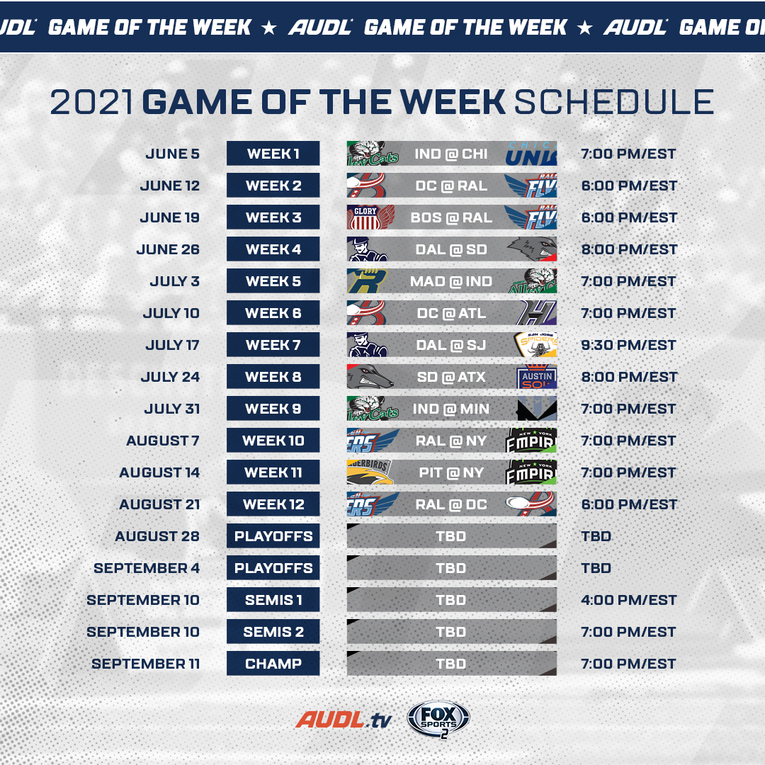 Radicals To Play Indy In 2021 Game Of The Week Showcase WatchUFA